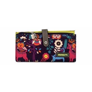 Lily Bloom Floral Wallet Clutch Organizer Owl Deer Print Zip Snap Women's